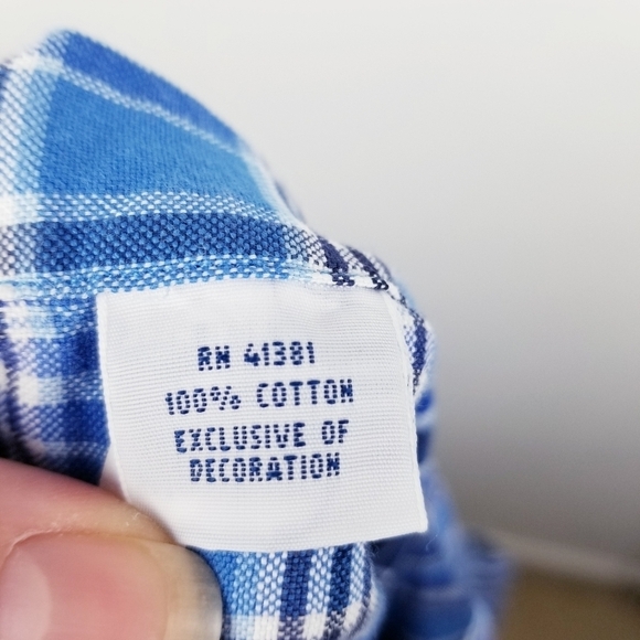 Ralph Lauren Blue Plaid Short Sleeve Button Front Shirt, size XXL - Picture 9 of 9